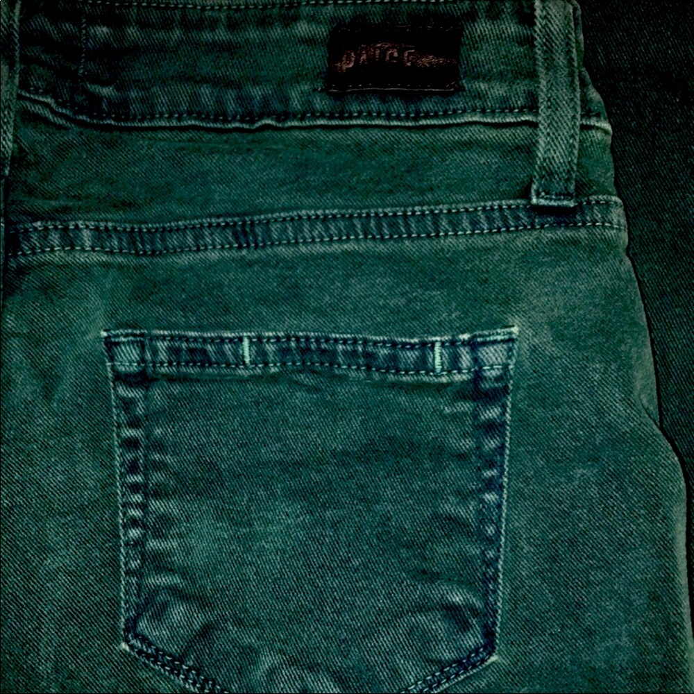 PAIGE Skyline Ankle Peg Emerald Green Skinny Jean 26